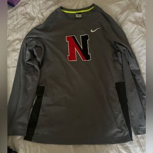 Northeastern Huskies Athletics Grey Long Sleeve Nike Shirt
